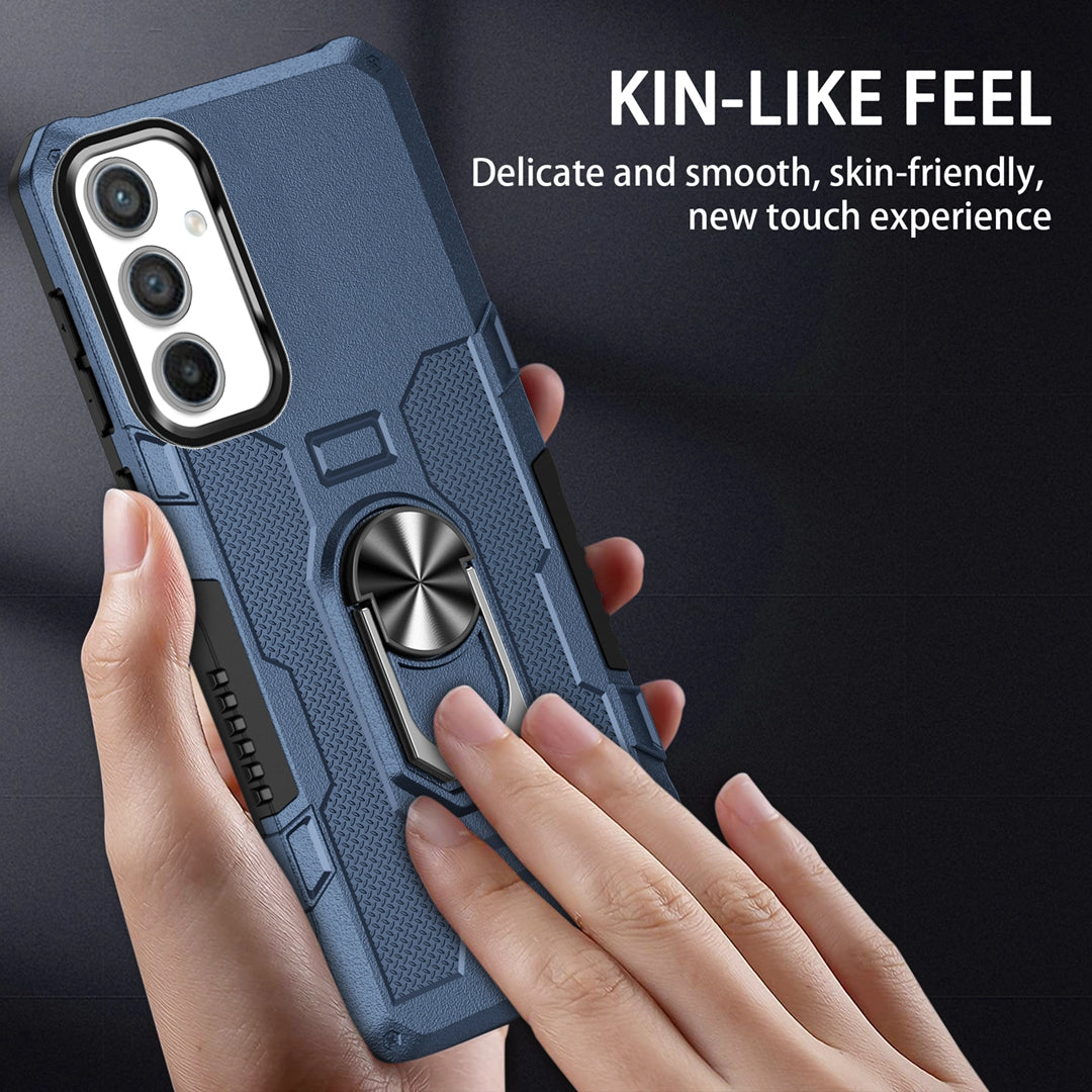 For Samsung Galaxy A34 5G PC + TPU Phone Case Rotation Ring Holder Kickstand Cover