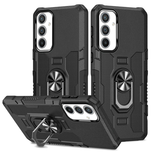 For Samsung Galaxy A34 5G PC + TPU Phone Case Rotation Ring Holder Kickstand Cover