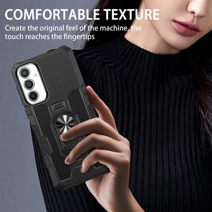 For Samsung Galaxy A34 5G PC + TPU Phone Case Rotation Ring Holder Kickstand Cover