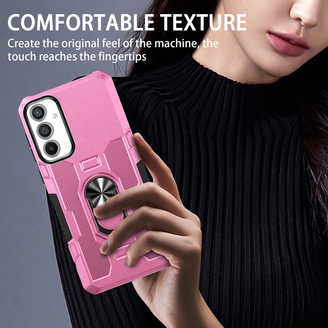 For Samsung Galaxy A34 5G PC + TPU Phone Case Rotation Ring Holder Kickstand Cover