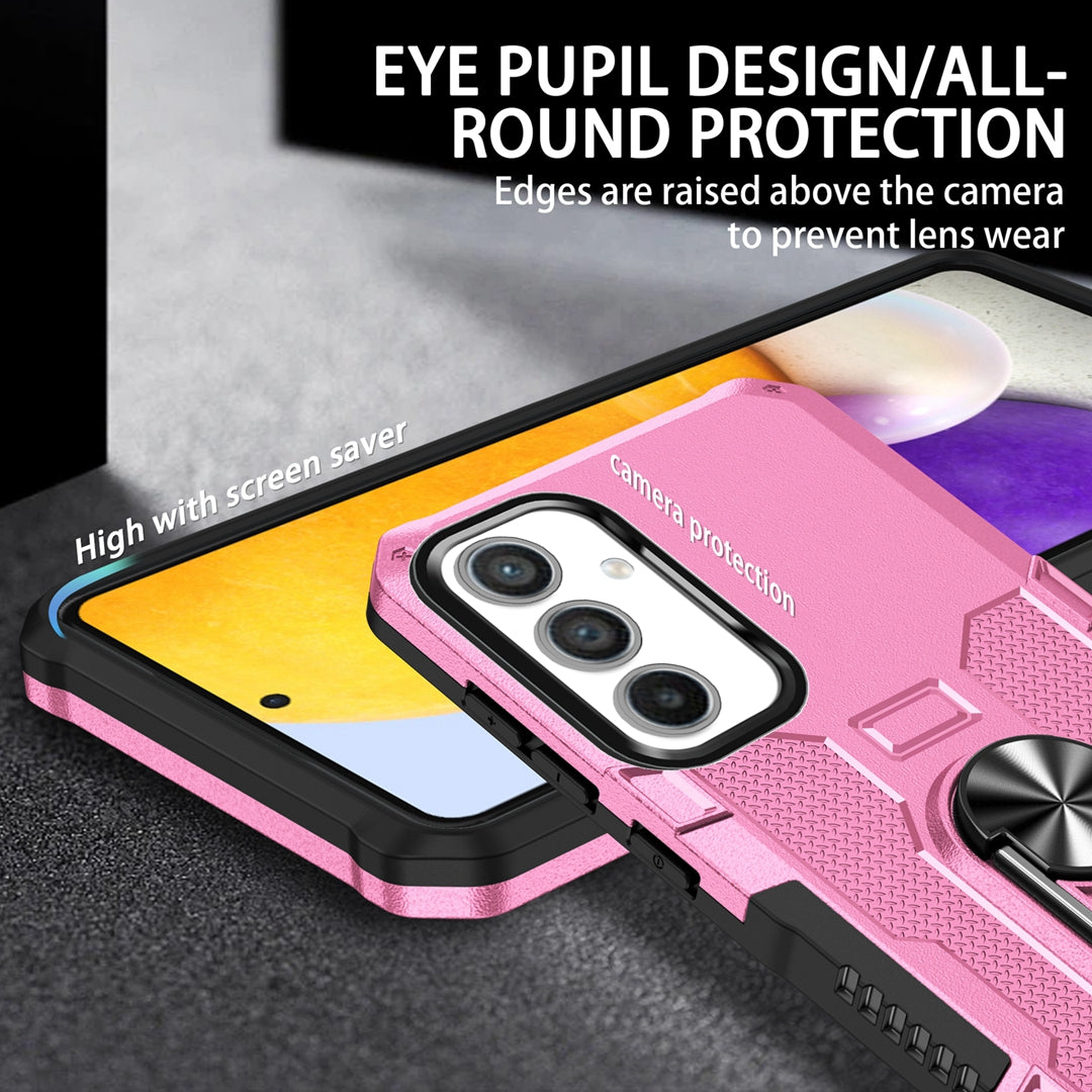 For Samsung Galaxy A34 5G PC + TPU Phone Case Rotation Ring Holder Kickstand Cover