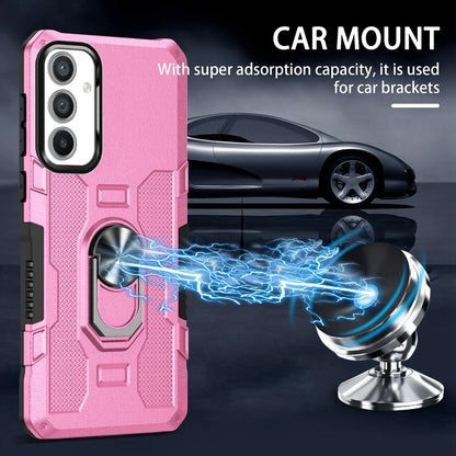 For Samsung Galaxy A34 5G PC + TPU Phone Case Rotation Ring Holder Kickstand Cover