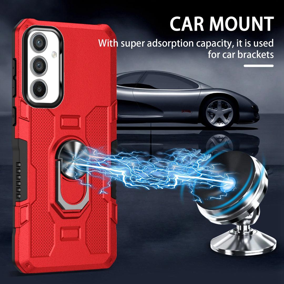 For Samsung Galaxy A34 5G PC + TPU Phone Case Rotation Ring Holder Kickstand Cover