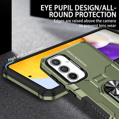 For Samsung Galaxy A34 5G PC + TPU Phone Case Rotation Ring Holder Kickstand Cover