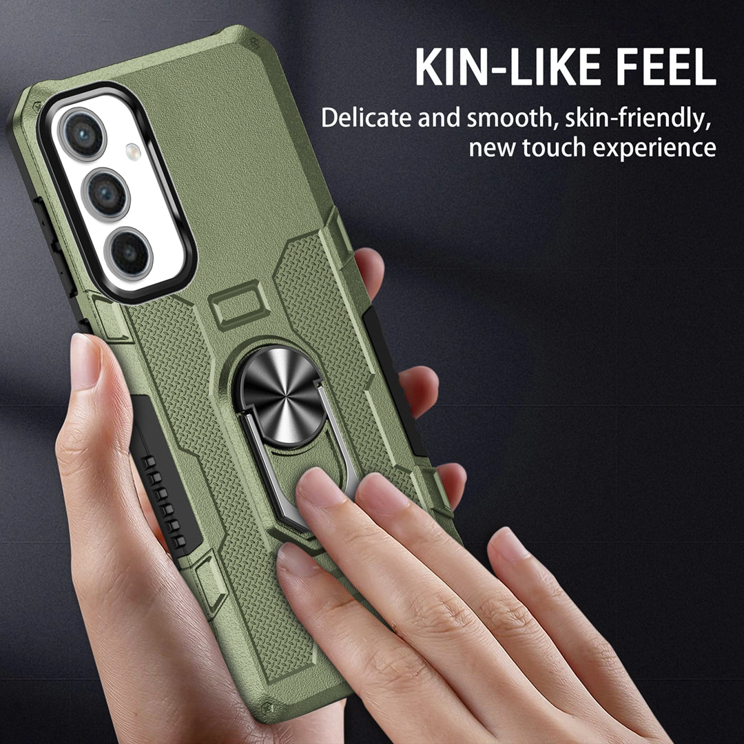 For Samsung Galaxy A34 5G PC + TPU Phone Case Rotation Ring Holder Kickstand Cover