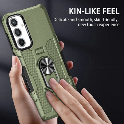 For Samsung Galaxy A34 5G PC + TPU Phone Case Rotation Ring Holder Kickstand Cover