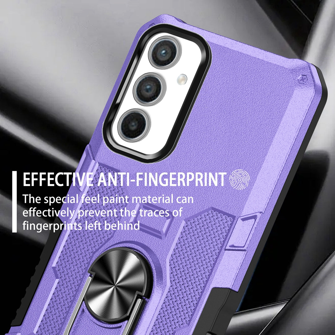 For Samsung Galaxy A34 5G PC + TPU Phone Case Rotation Ring Holder Kickstand Cover