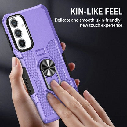 For Samsung Galaxy A34 5G PC + TPU Phone Case Rotation Ring Holder Kickstand Cover