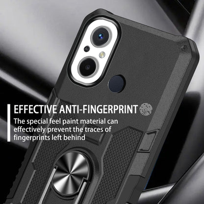 For Xiaomi Redmi 12C 4G PC + TPU Anti-Scratch Phone Case Ring Kickstand Rugged Cover