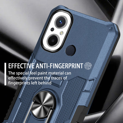 For Xiaomi Redmi 12C 4G PC + TPU Anti-Scratch Phone Case Ring Kickstand Rugged Cover