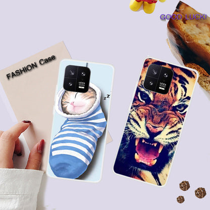 For Xiaomi 13 Pattern Printed TPU Cover Slim Fit Protective Phone Case