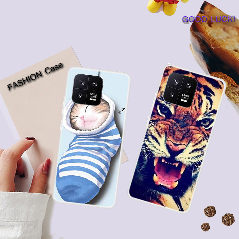 For Xiaomi 13 Pattern Printed TPU Cover Slim Fit Protective Phone Case