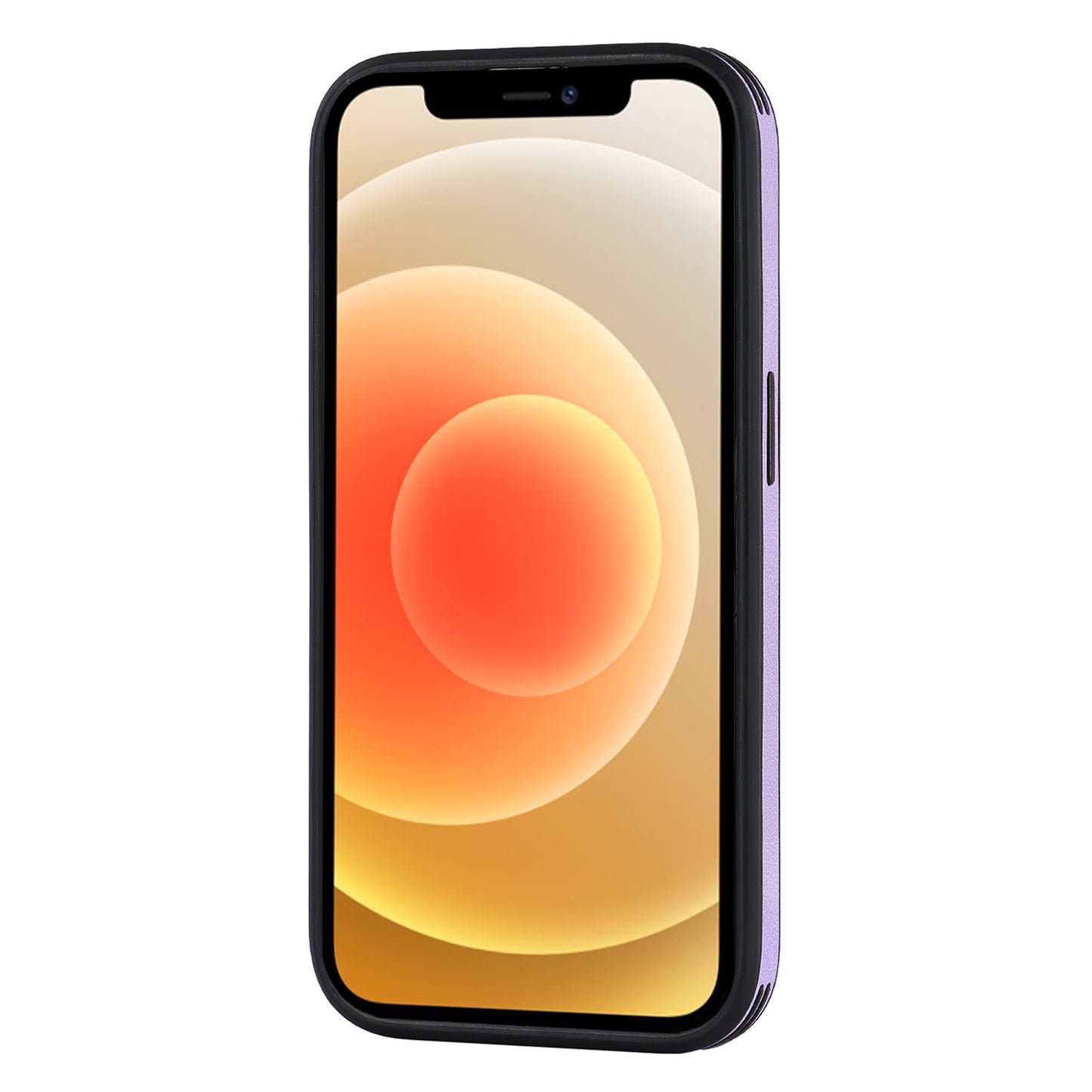 For iPhone 12 Pro Logo View Slim Magnetic Phone Case PU Leather+PC+TPU Shockproof Cover