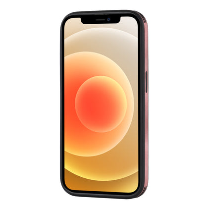 For iPhone 12 Pro Logo View Slim Magnetic Phone Case PU Leather+PC+TPU Shockproof Cover