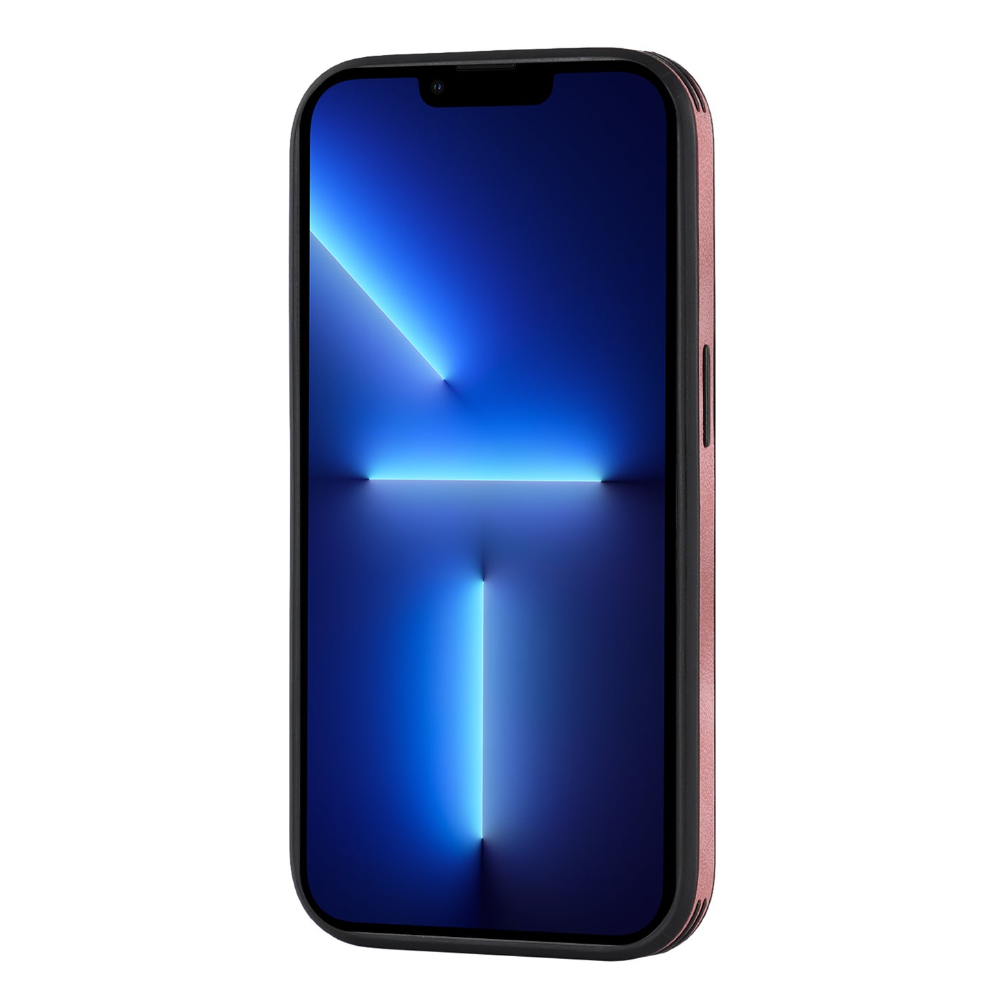 For iPhone 13 Pro PU Leather+PC+TPU Phone Case Anti-Scratch Logo View Magnetic Cover