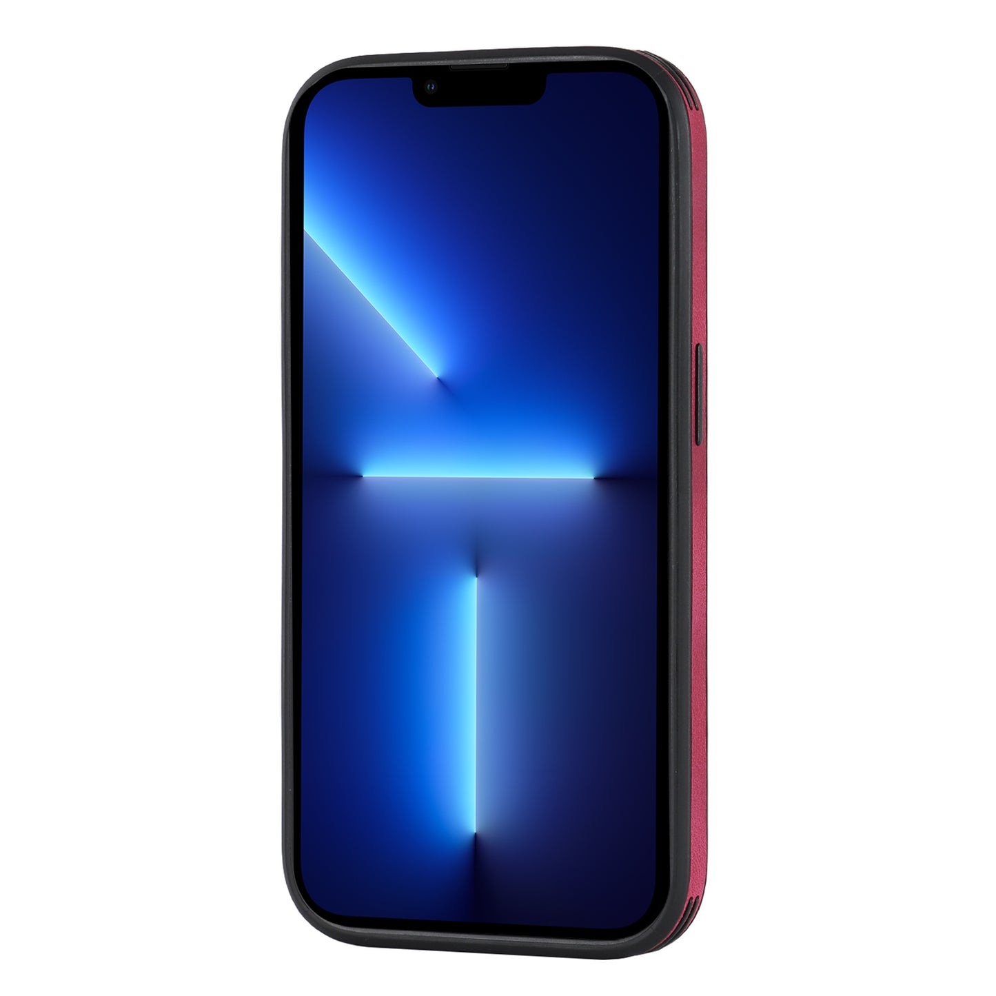 For iPhone 13 Pro PU Leather+PC+TPU Phone Case Anti-Scratch Logo View Magnetic Cover