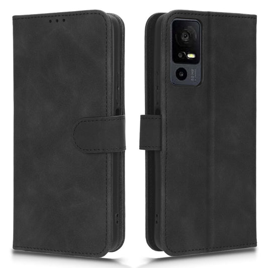 For TCL 40 XE Skin-touch Wallet Case PU Leather Flip Stand Phone Cover