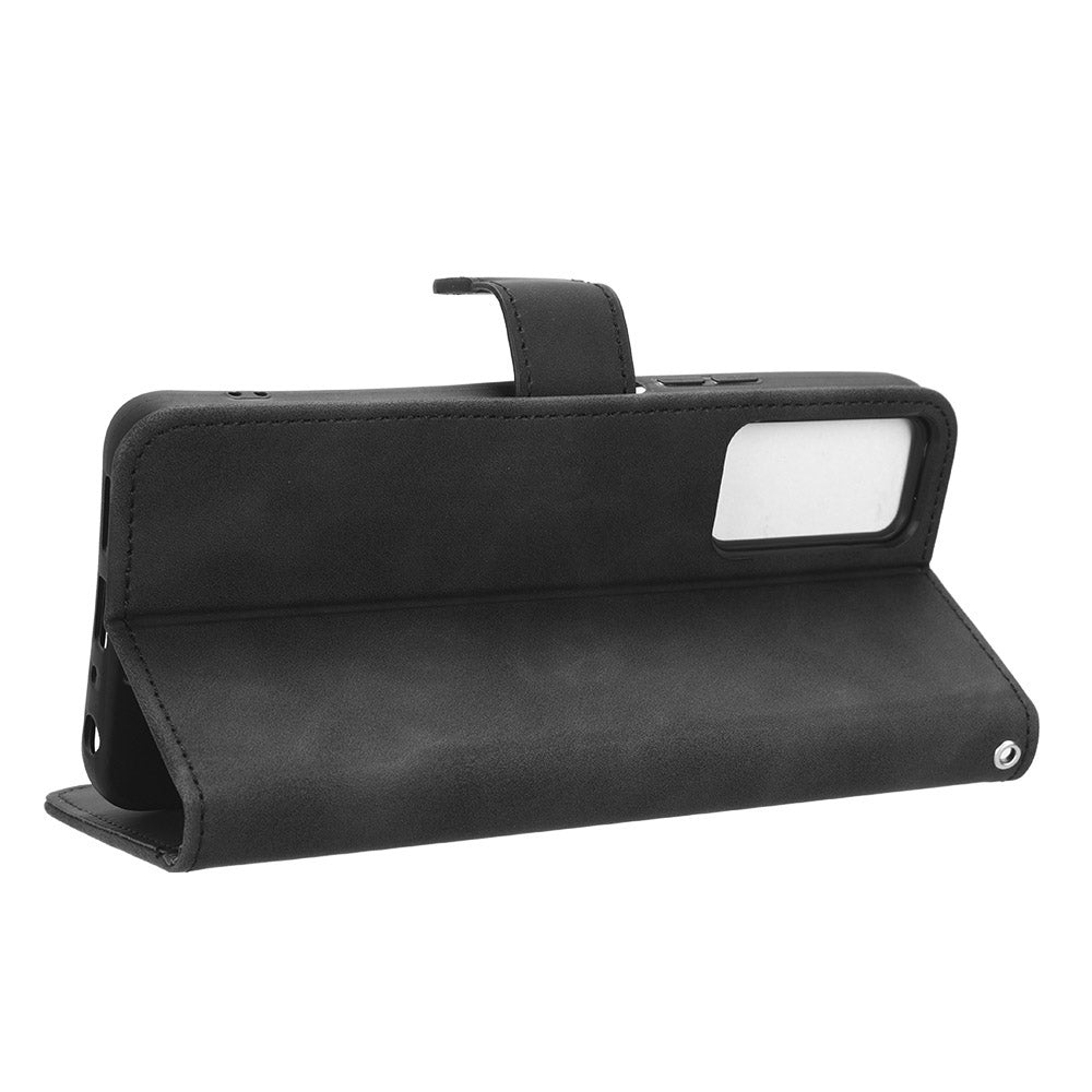 For TCL 40 XE Skin-touch Wallet Case PU Leather Flip Stand Phone Cover