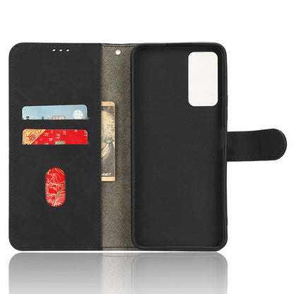 For TCL 40 XE Skin-touch Wallet Case PU Leather Flip Stand Phone Cover