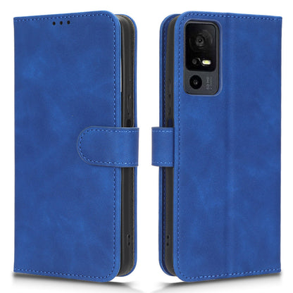 For TCL 40 XE Skin-touch Wallet Case PU Leather Flip Stand Phone Cover