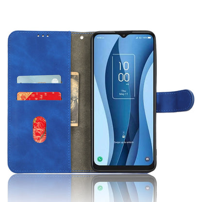 For TCL 40 XE Skin-touch Wallet Case PU Leather Flip Stand Phone Cover