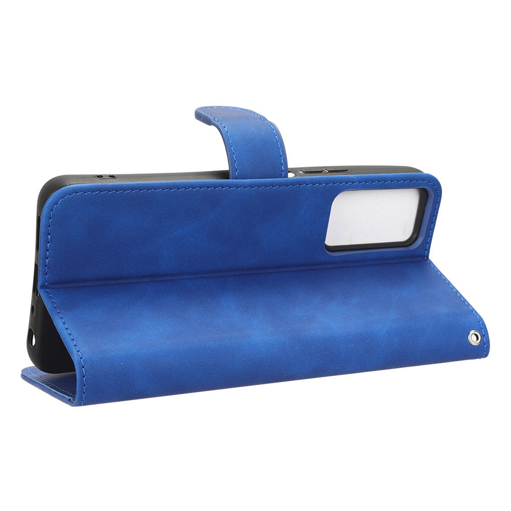 For TCL 40 XE Skin-touch Wallet Case PU Leather Flip Stand Phone Cover