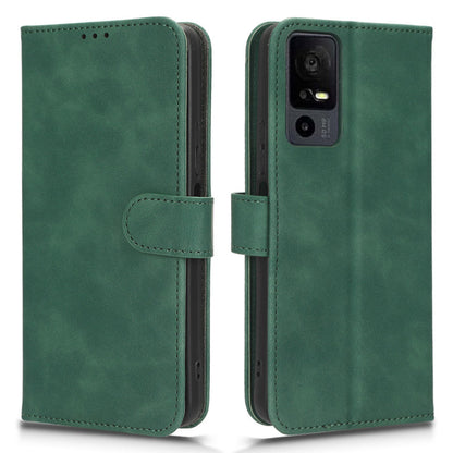 For TCL 40 XE Skin-touch Wallet Case PU Leather Flip Stand Phone Cover