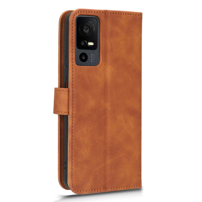 For TCL 40 XE Skin-touch Wallet Case PU Leather Flip Stand Phone Cover