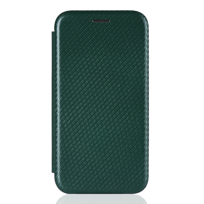 For Nokia C32 PU Leather Carbon Fiber Texture Cover Card Holder Stand Phone Case