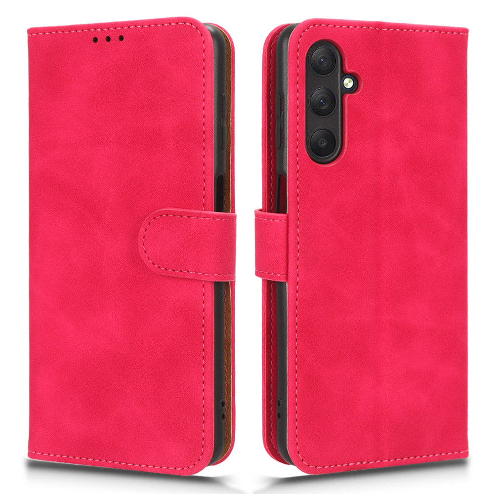 For Samsung Galaxy M54 5G / F54 5G PU Leather Flip Case Skin-touch Wallet Stand Phone Cover