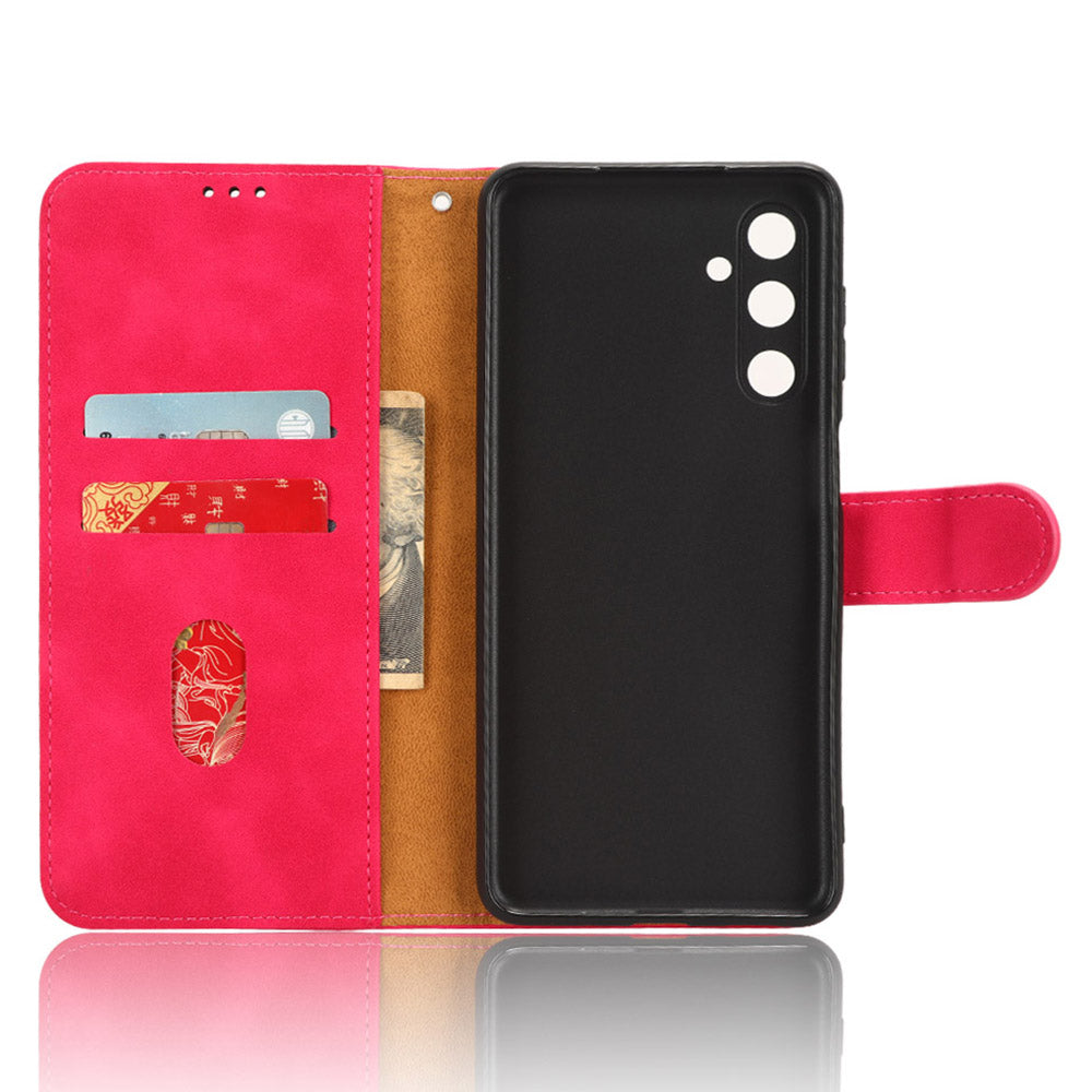 For Samsung Galaxy M54 5G / F54 5G PU Leather Flip Case Skin-touch Wallet Stand Phone Cover