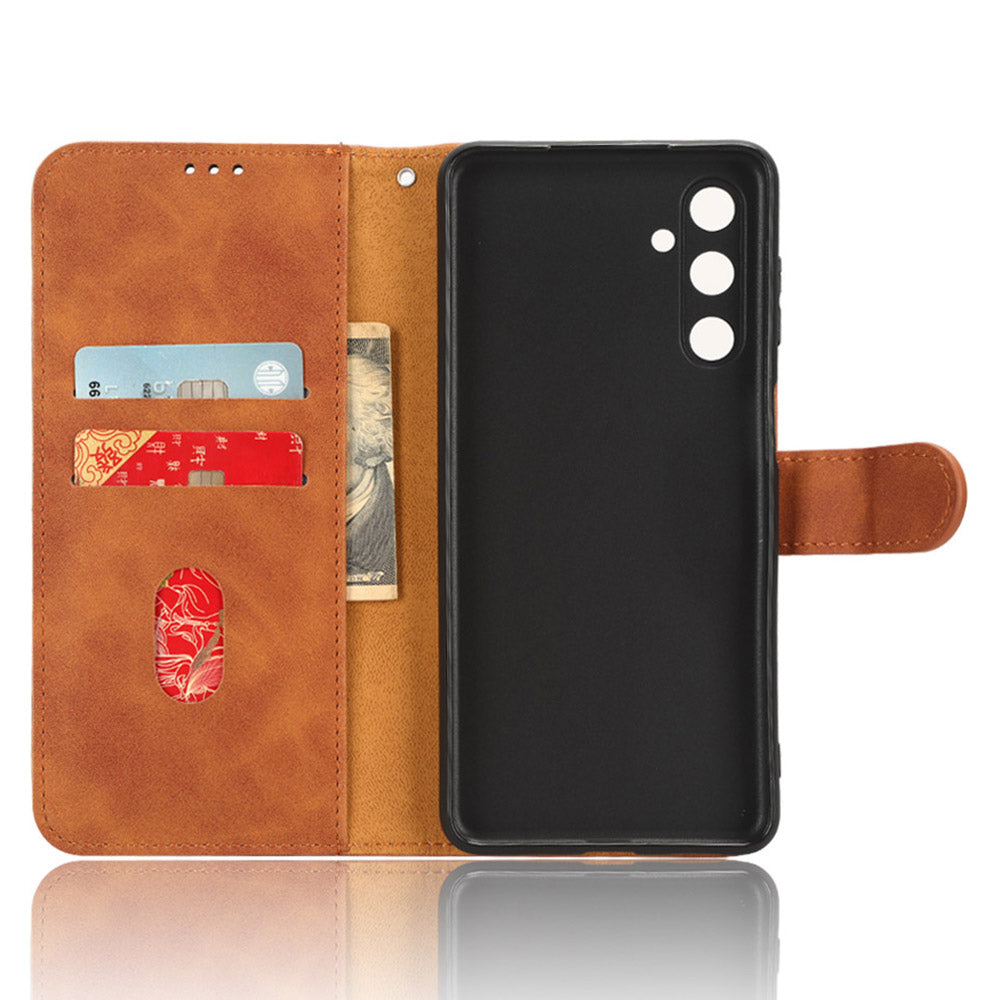For Samsung Galaxy M54 5G / F54 5G PU Leather Flip Case Skin-touch Wallet Stand Phone Cover
