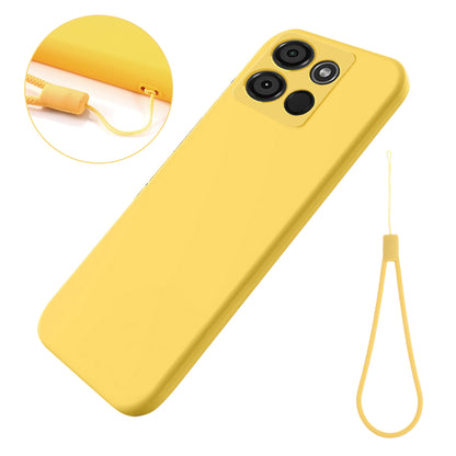For Itel A60 Liquid Silicone Phone Case Soft Lining Protective Back Cover