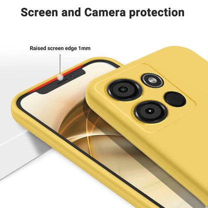 For Itel A60 Liquid Silicone Phone Case Soft Lining Protective Back Cover