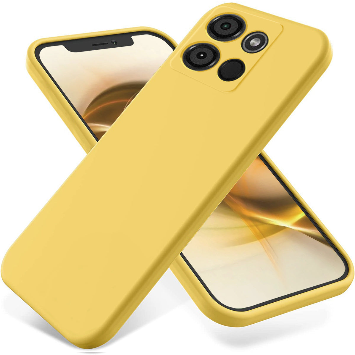 For Itel A60 Liquid Silicone Phone Case Soft Lining Protective Back Cover