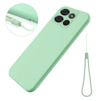 For Itel A60 Liquid Silicone Phone Case Soft Lining Protective Back Cover