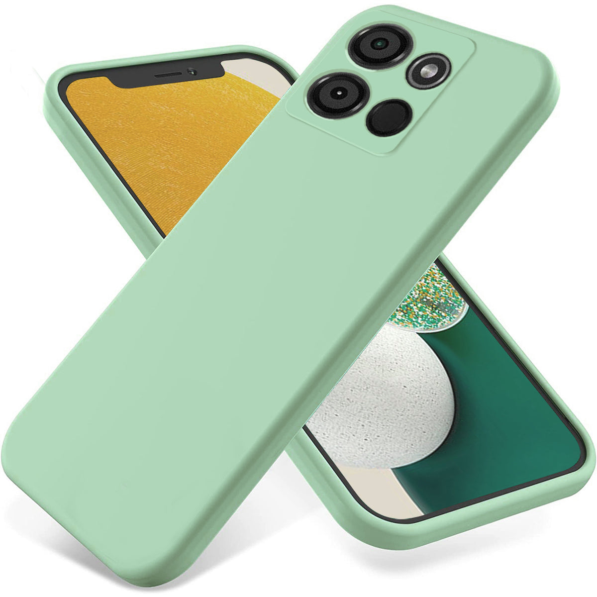 For Itel A60 Liquid Silicone Phone Case Soft Lining Protective Back Cover