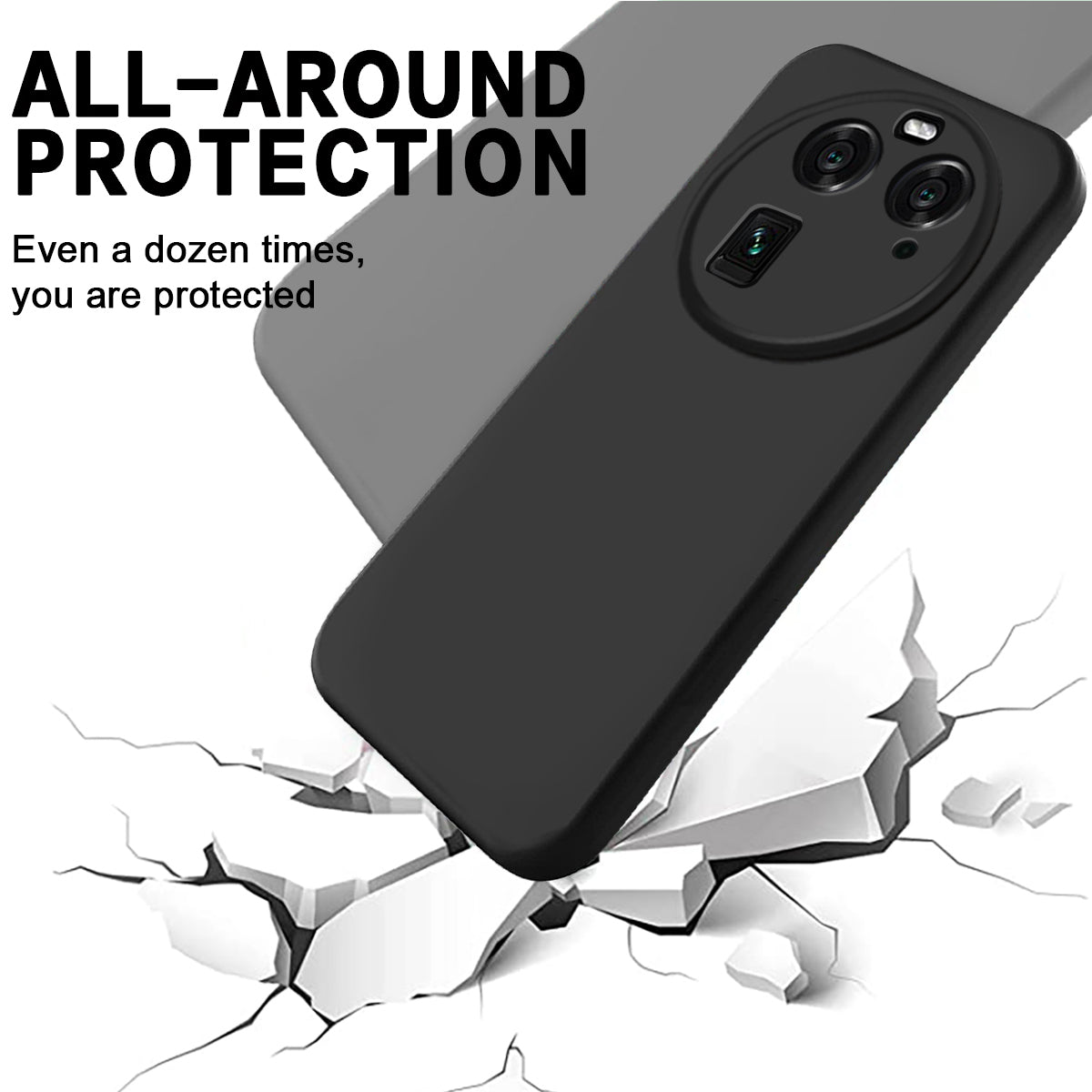 For Oppo Find X6 Liquid Silicone Anti-drop Phone Case Soft Lining Anti-scratch Cover