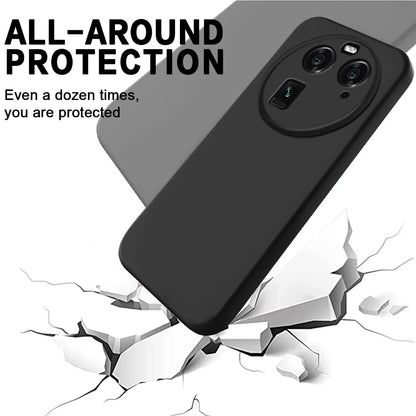 For Oppo Find X6 Liquid Silicone Anti-drop Phone Case Soft Lining Anti-scratch Cover