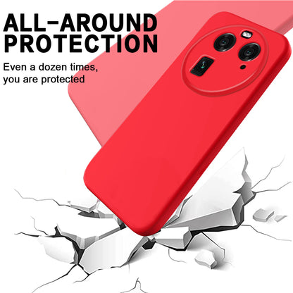 For Oppo Find X6 Liquid Silicone Anti-drop Phone Case Soft Lining Anti-scratch Cover