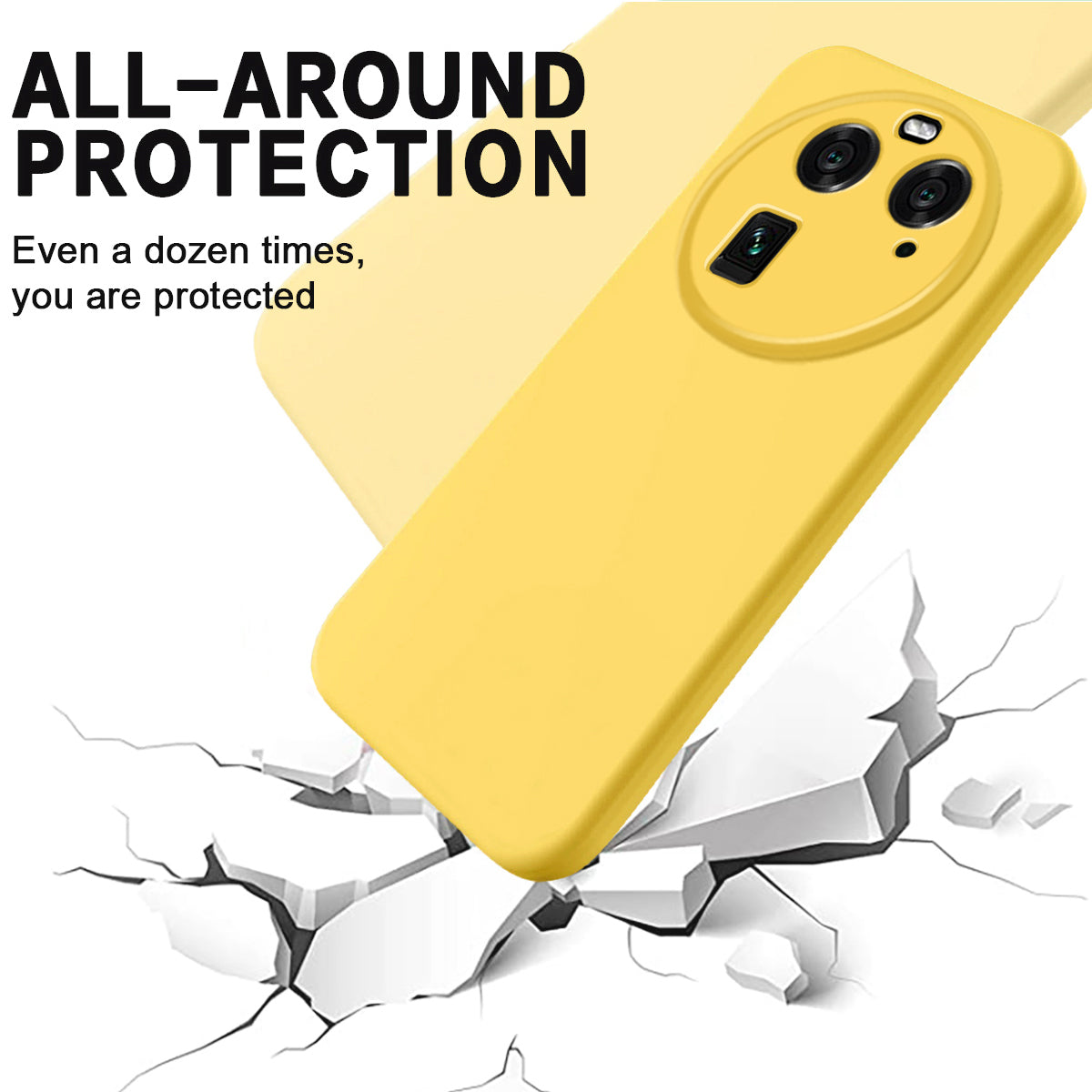 For Oppo Find X6 Liquid Silicone Anti-drop Phone Case Soft Lining Anti-scratch Cover