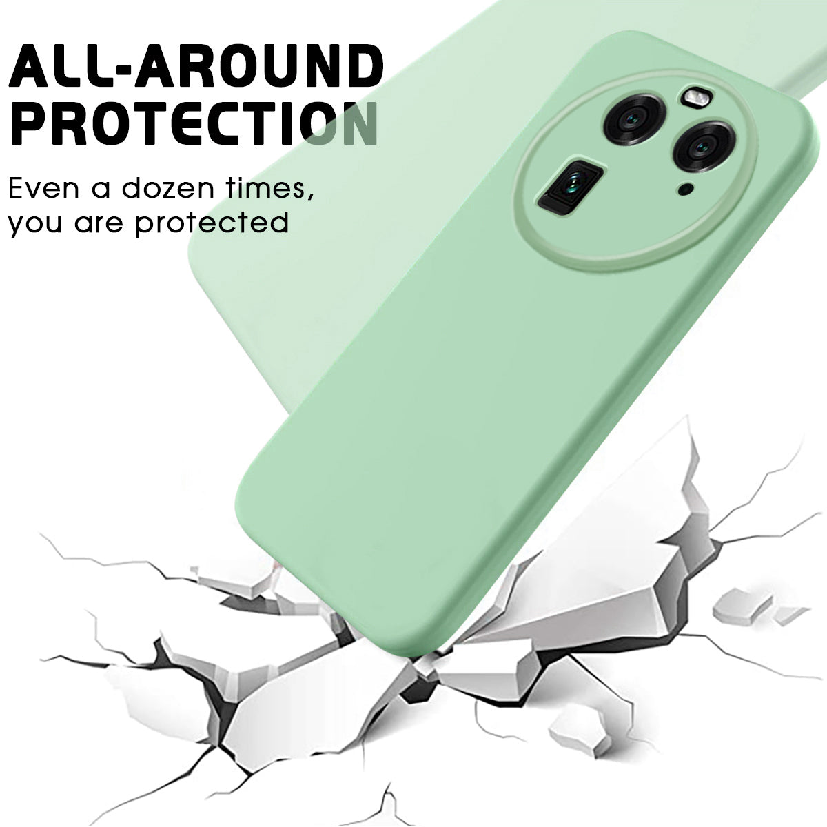 For Oppo Find X6 Liquid Silicone Anti-drop Phone Case Soft Lining Anti-scratch Cover