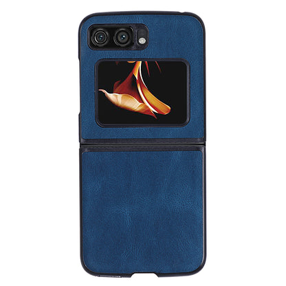 For Motorola Razr 2022 5G Folding Phone Case Leather Coated Hard PC Shockproof Cover