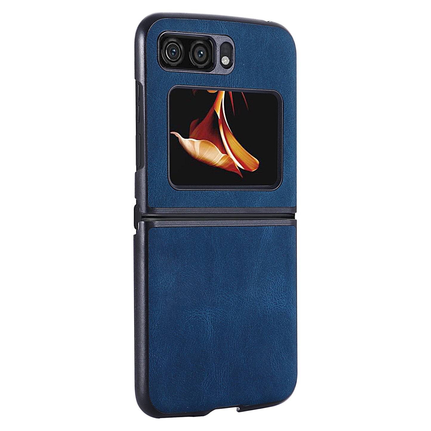For Motorola Razr 2022 5G Folding Phone Case Leather Coated Hard PC Shockproof Cover