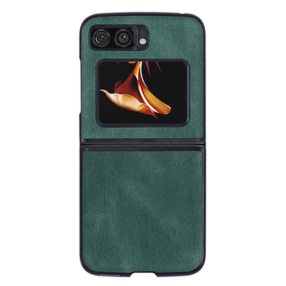 For Motorola Razr 2022 5G Folding Phone Case Leather Coated Hard PC Shockproof Cover