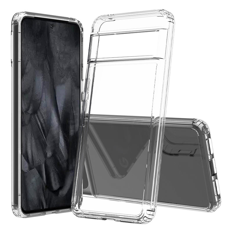 For Google Pixel 8 Pro Phone Case Clear Acrylic Back Soft TPU Frame Hybrid Phone Cover