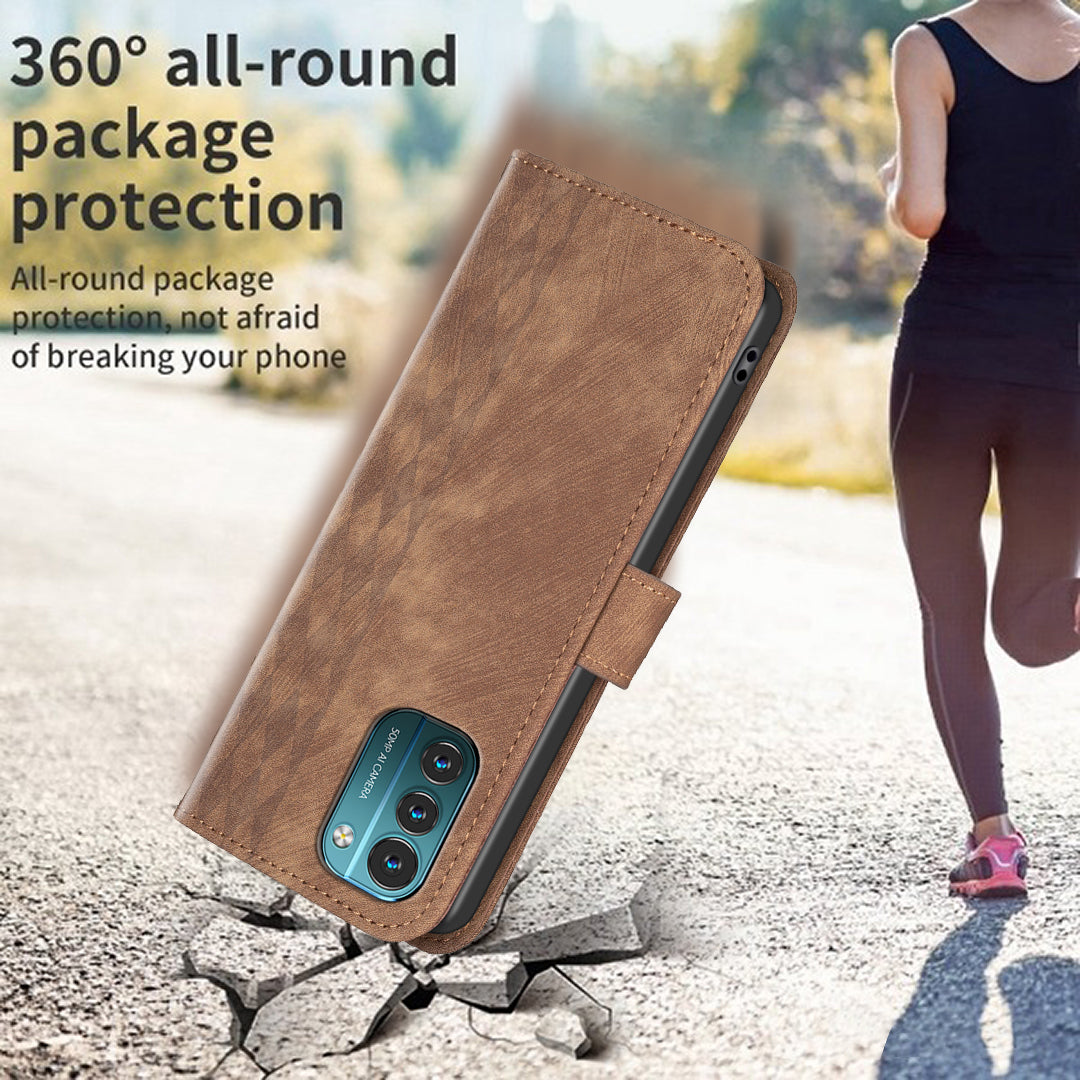 Wallet Case for Nokia G11 4G / G21 4G , PU Leather Imprinted Pattern Stand Phone Cover