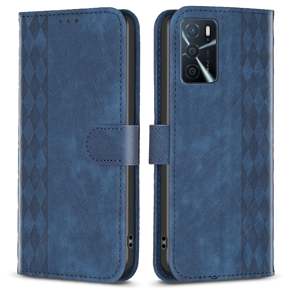 Leather Cover for Oppo A16 / A16s / A54 5G / A54s / A55 5G , Imprinted Pattern Stand Wallet Flip Phone Case