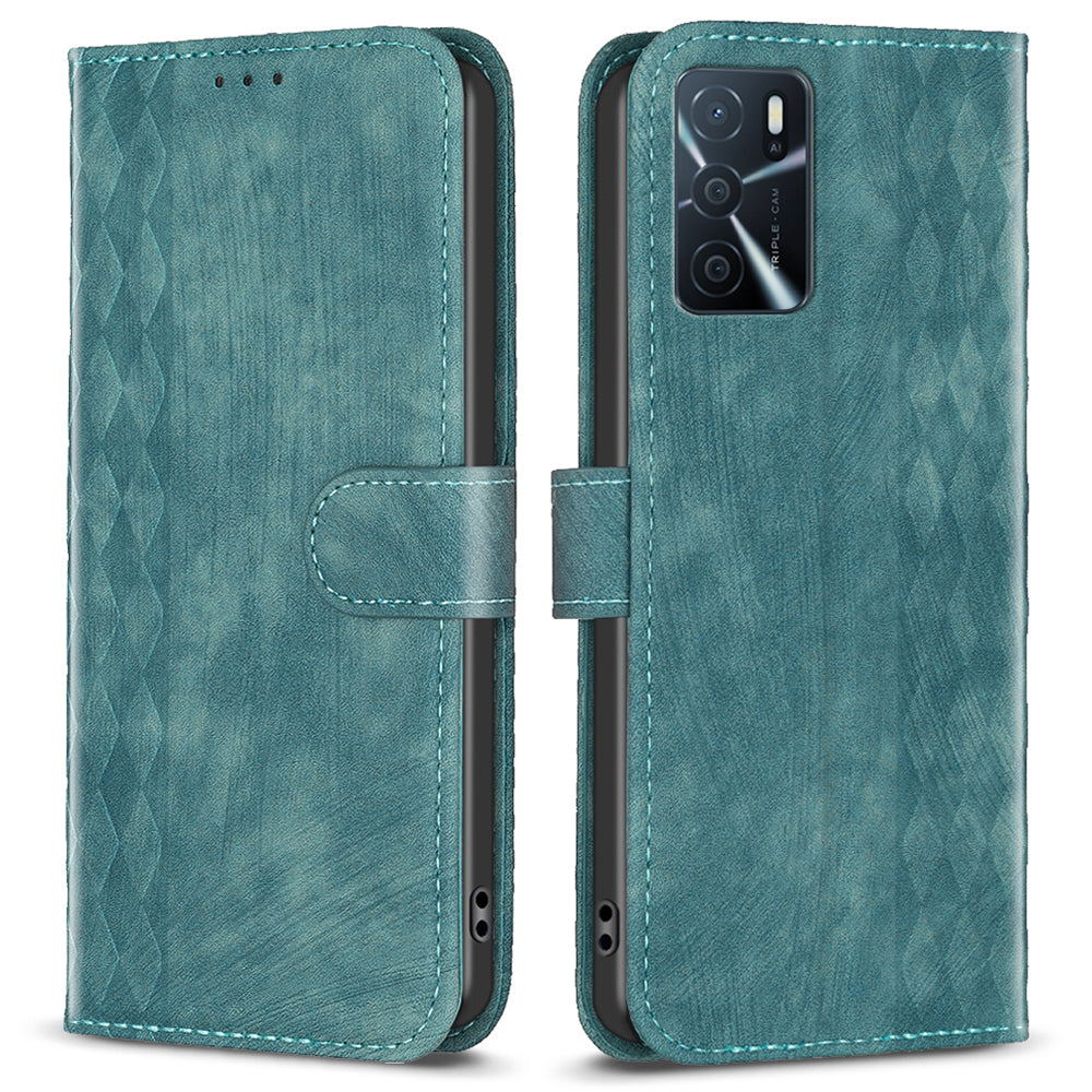 Leather Cover for Oppo A16 / A16s / A54 5G / A54s / A55 5G , Imprinted Pattern Stand Wallet Flip Phone Case
