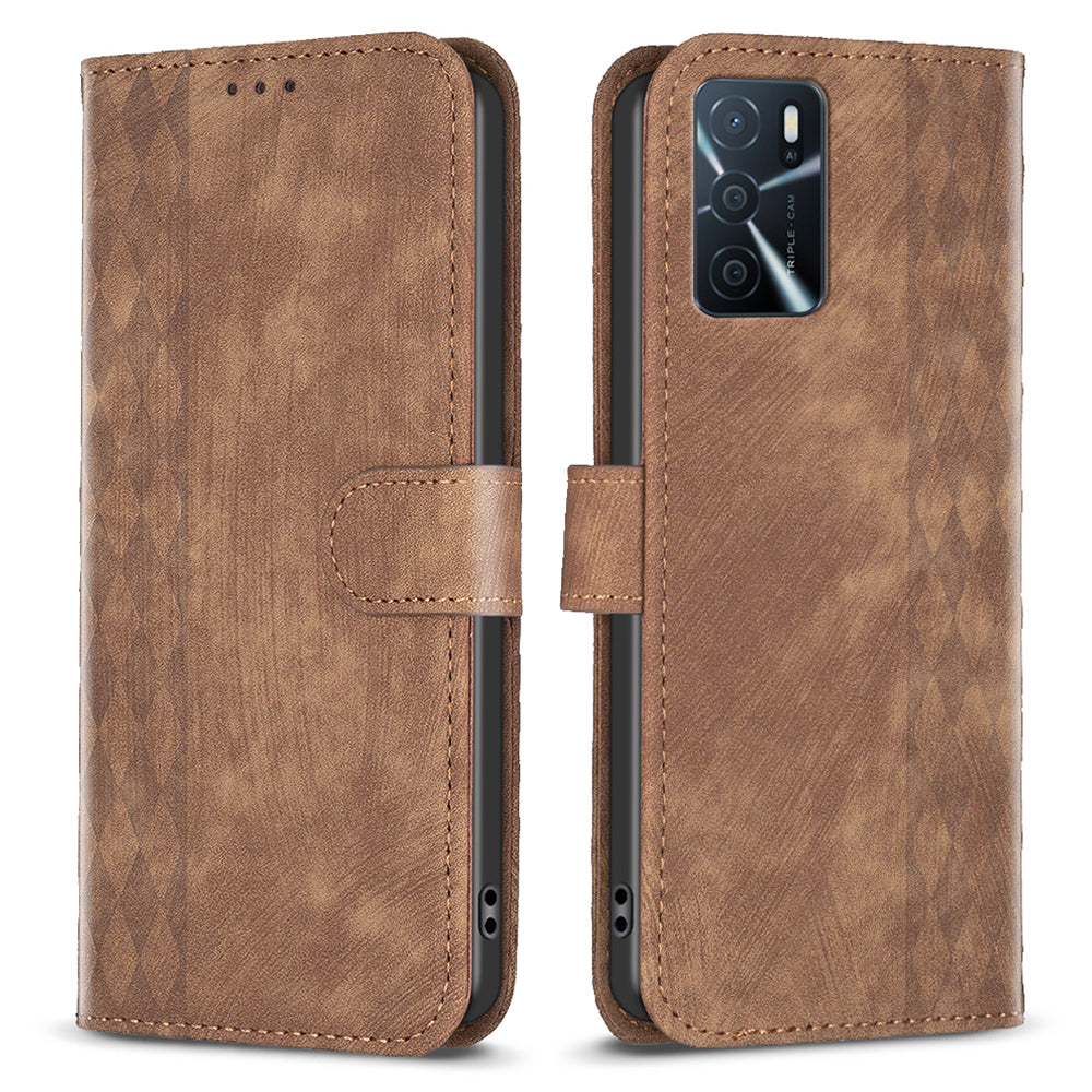 Leather Cover for Oppo A16 / A16s / A54 5G / A54s / A55 5G , Imprinted Pattern Stand Wallet Flip Phone Case